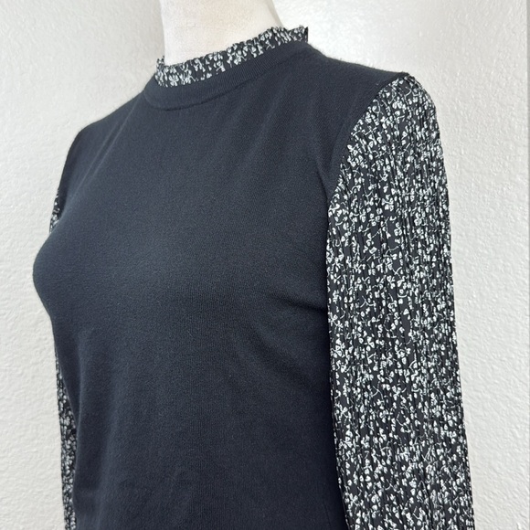 Sioni Milano Black Floral Sleeve Blouse Size Small NWT - Picture 7 of 9